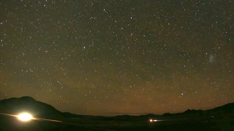 Starry night sky over Toconao